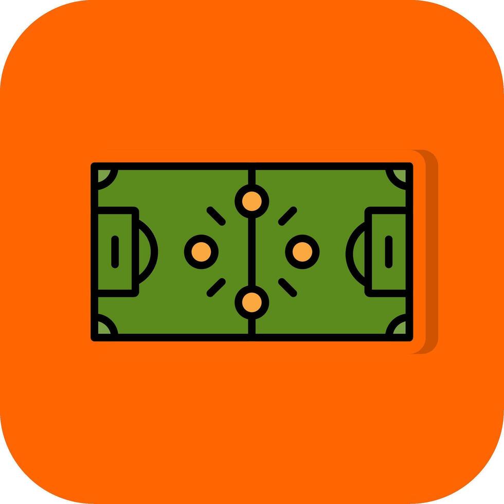 Football Strategy Filled Orange background Icon vector