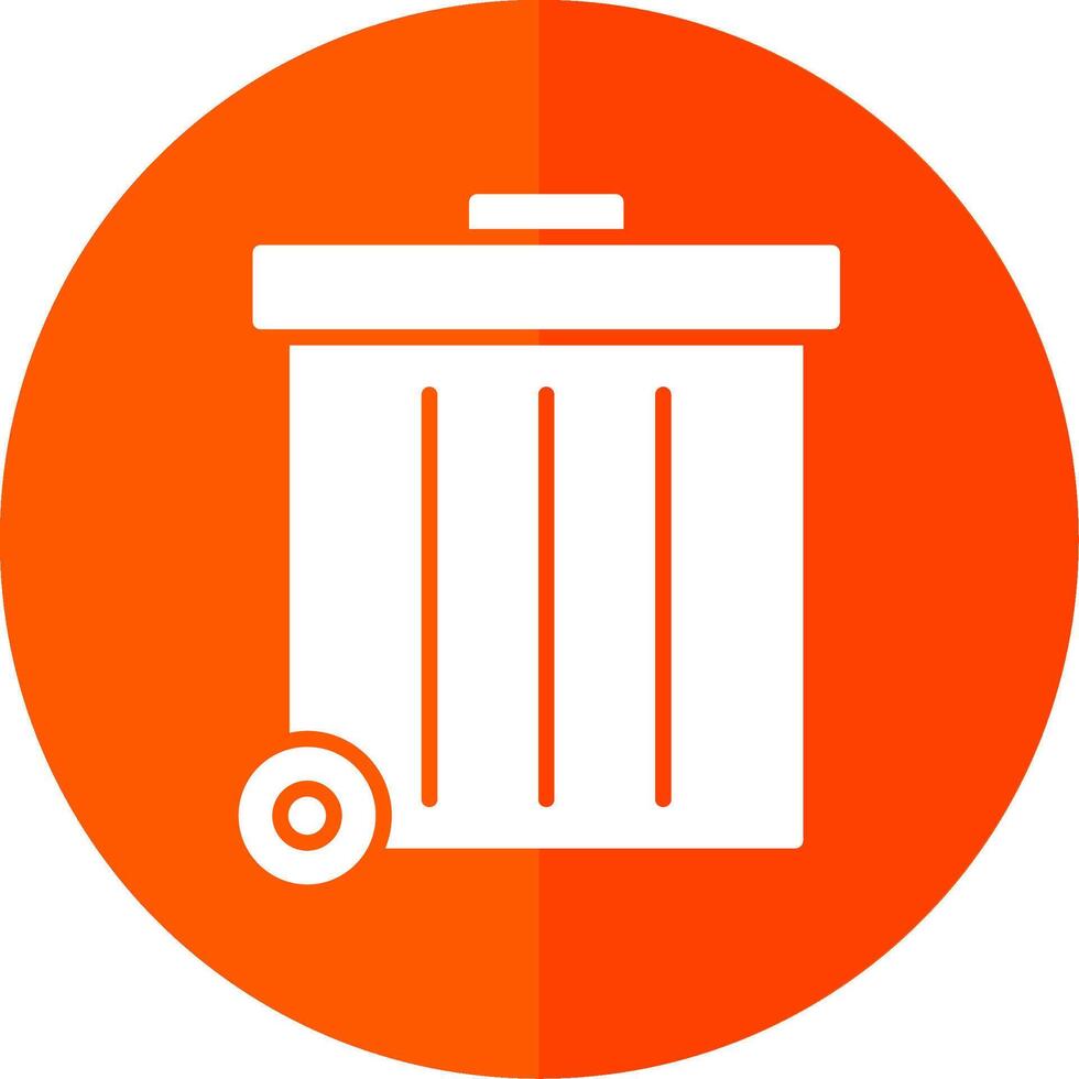 Refuse Glyph Red Circle Icon vector