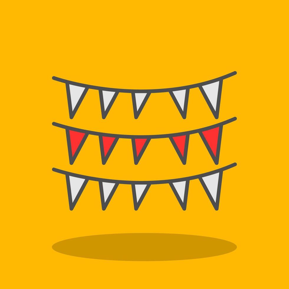 Decoration Filled Shadow Icon vector