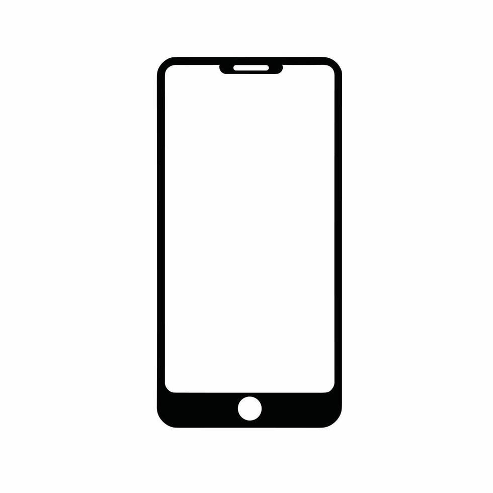 2d illustration of a smartphone icon flat design vector