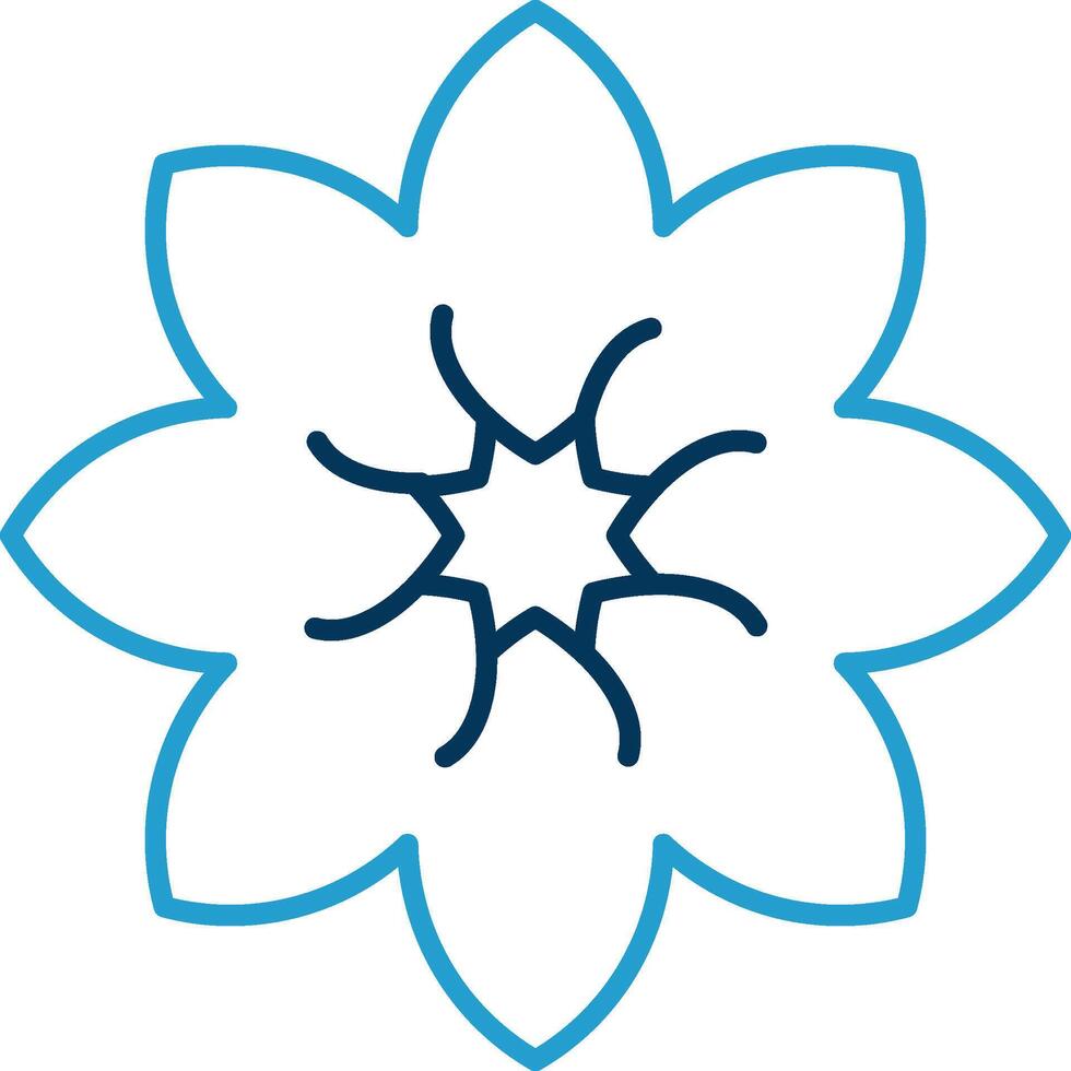 Amaryllis Line Blue Two Color Icon vector