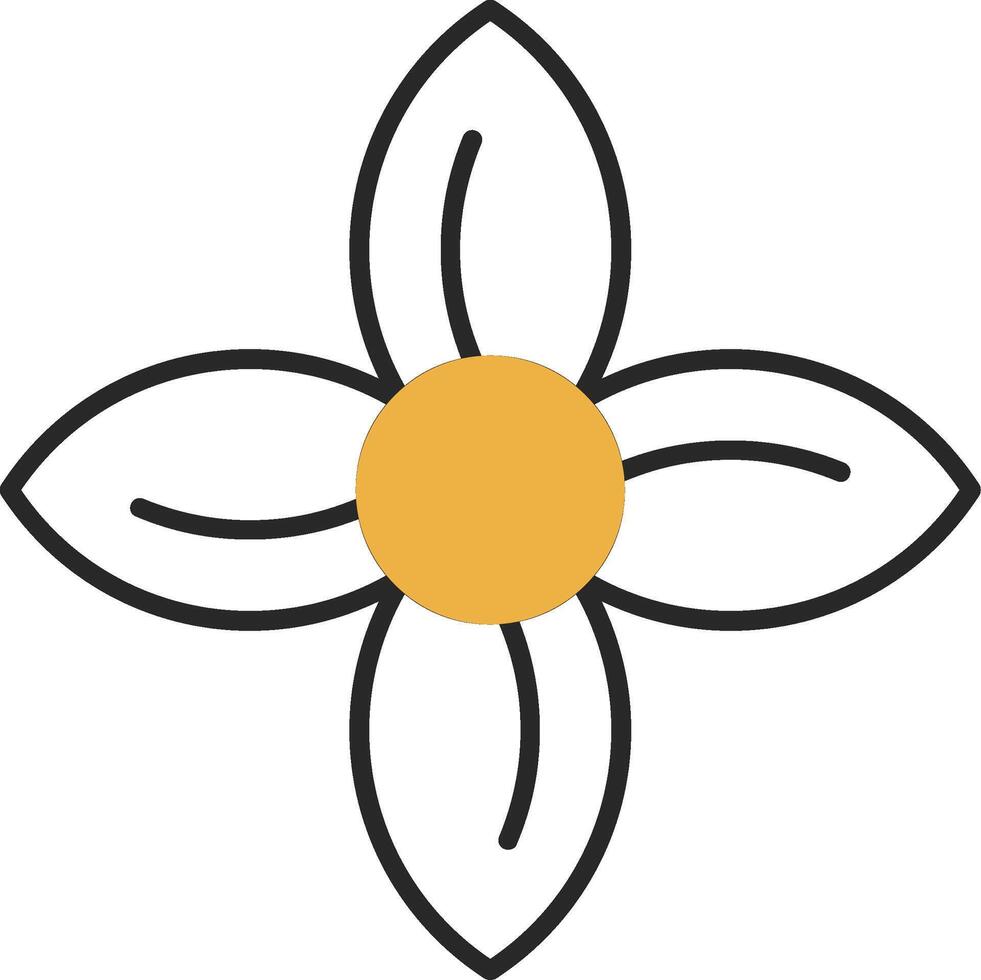 Clematis Skined Filled Icon vector