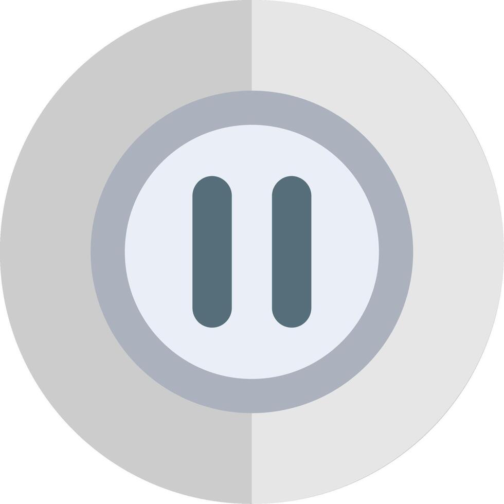 Pause Flat Scale Icon vector