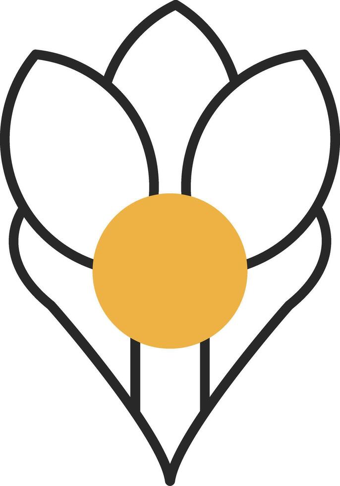 Crocus Skined Filled Icon vector