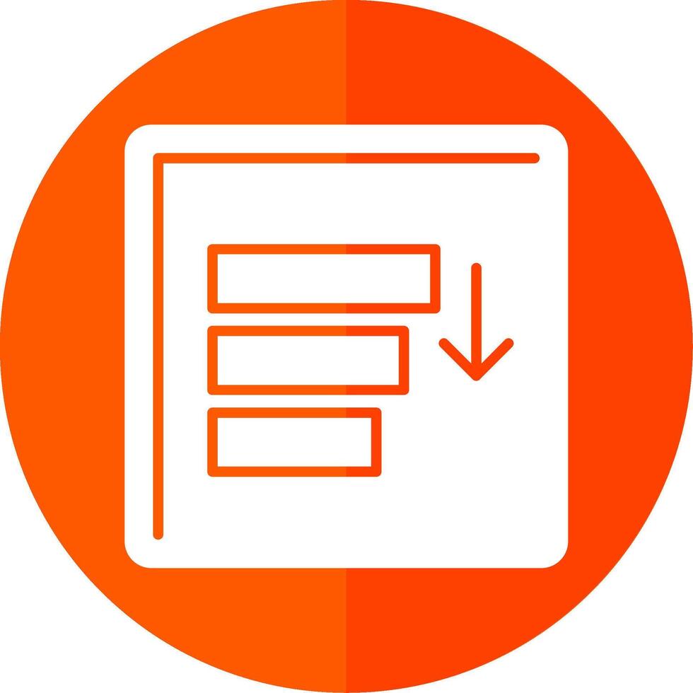 Sort Glyph Red Circle Icon vector