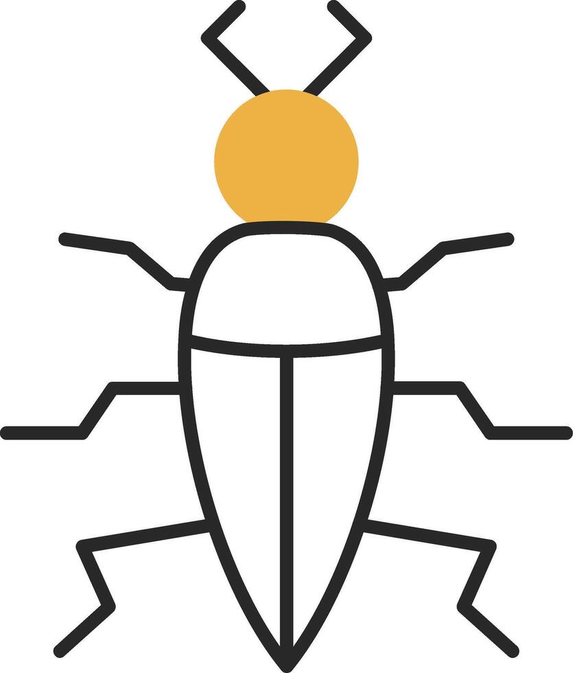 insecto desollado lleno icono vector