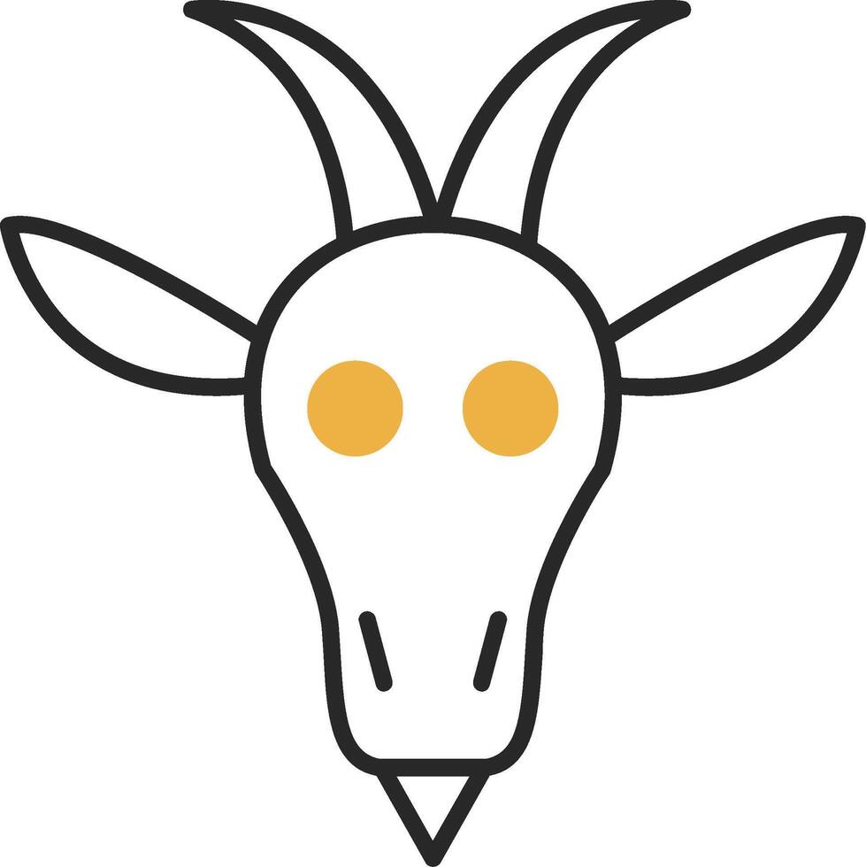 Goat Skined Filled Icon vector