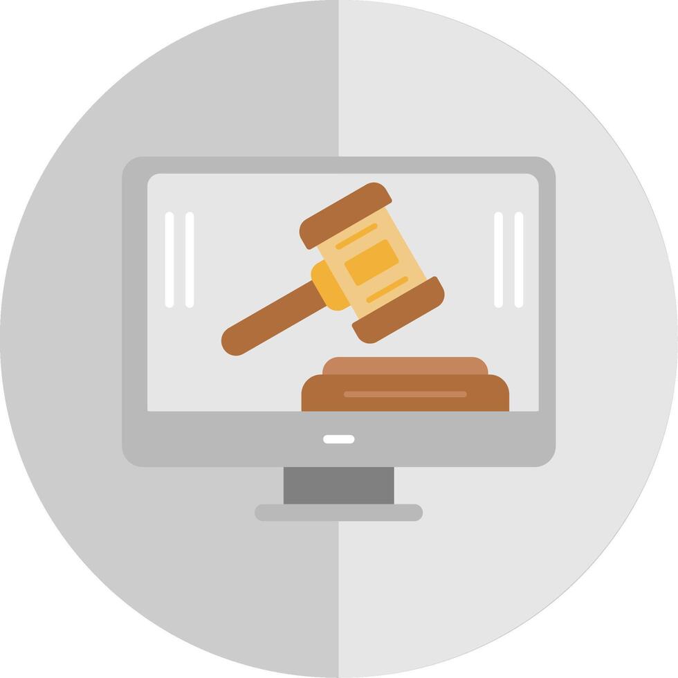 Auction Flat Scale Icon vector