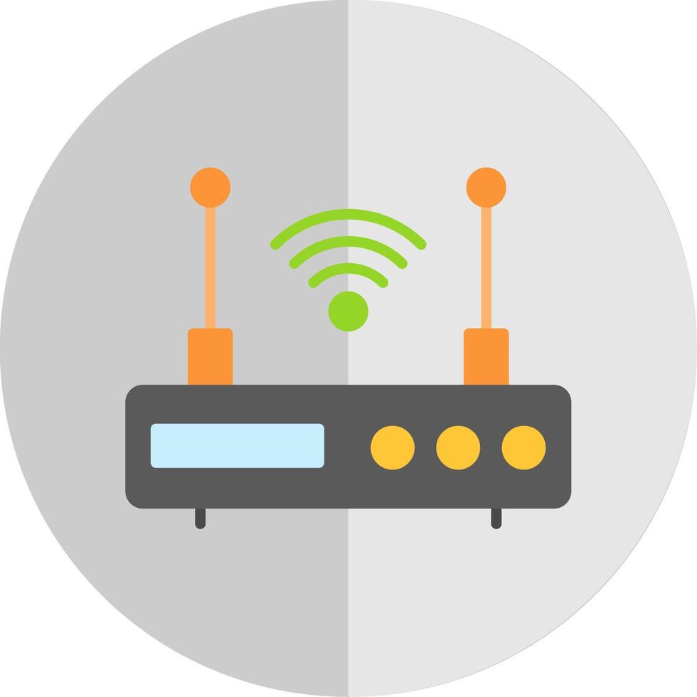 Modem Flat Scale Icon vector