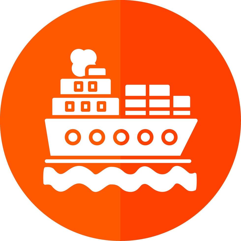 Shipping Glyph Red Circle Icon vector