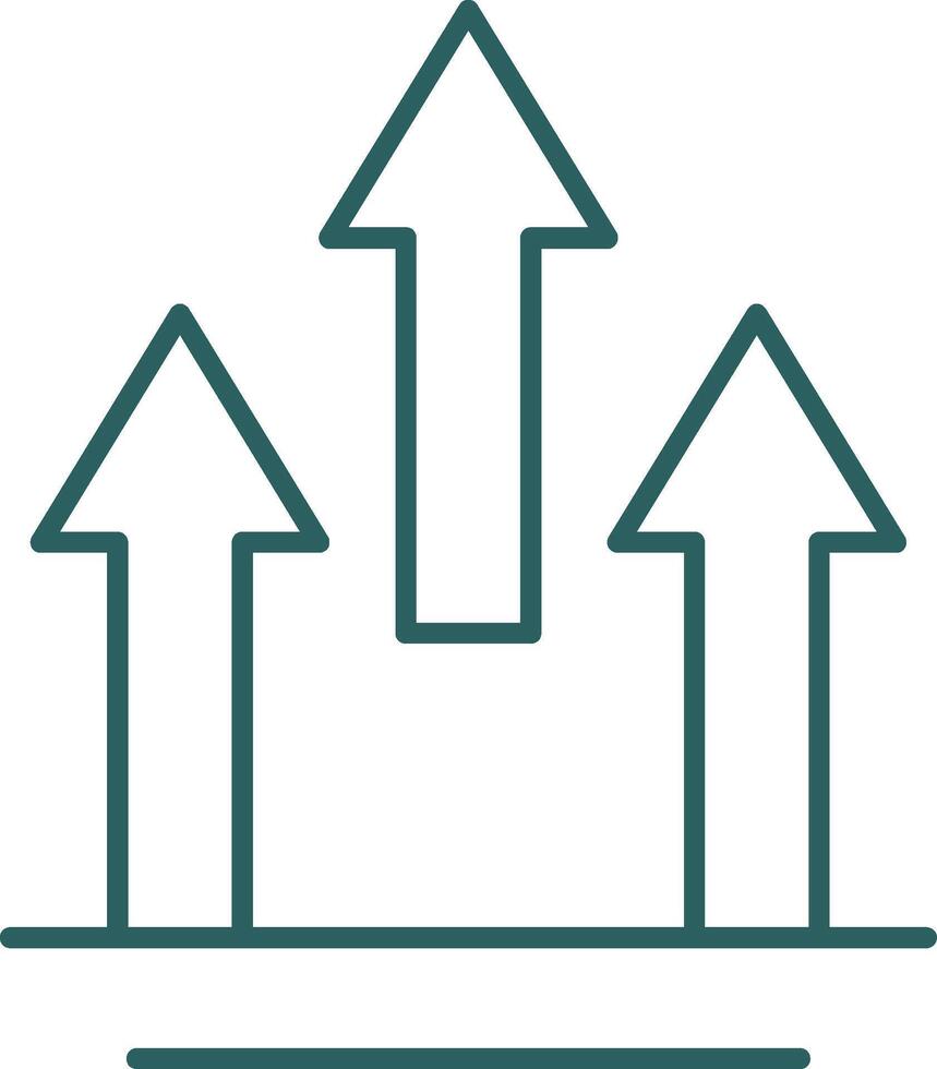 Arrows Line Gradient Round Corner Icon vector