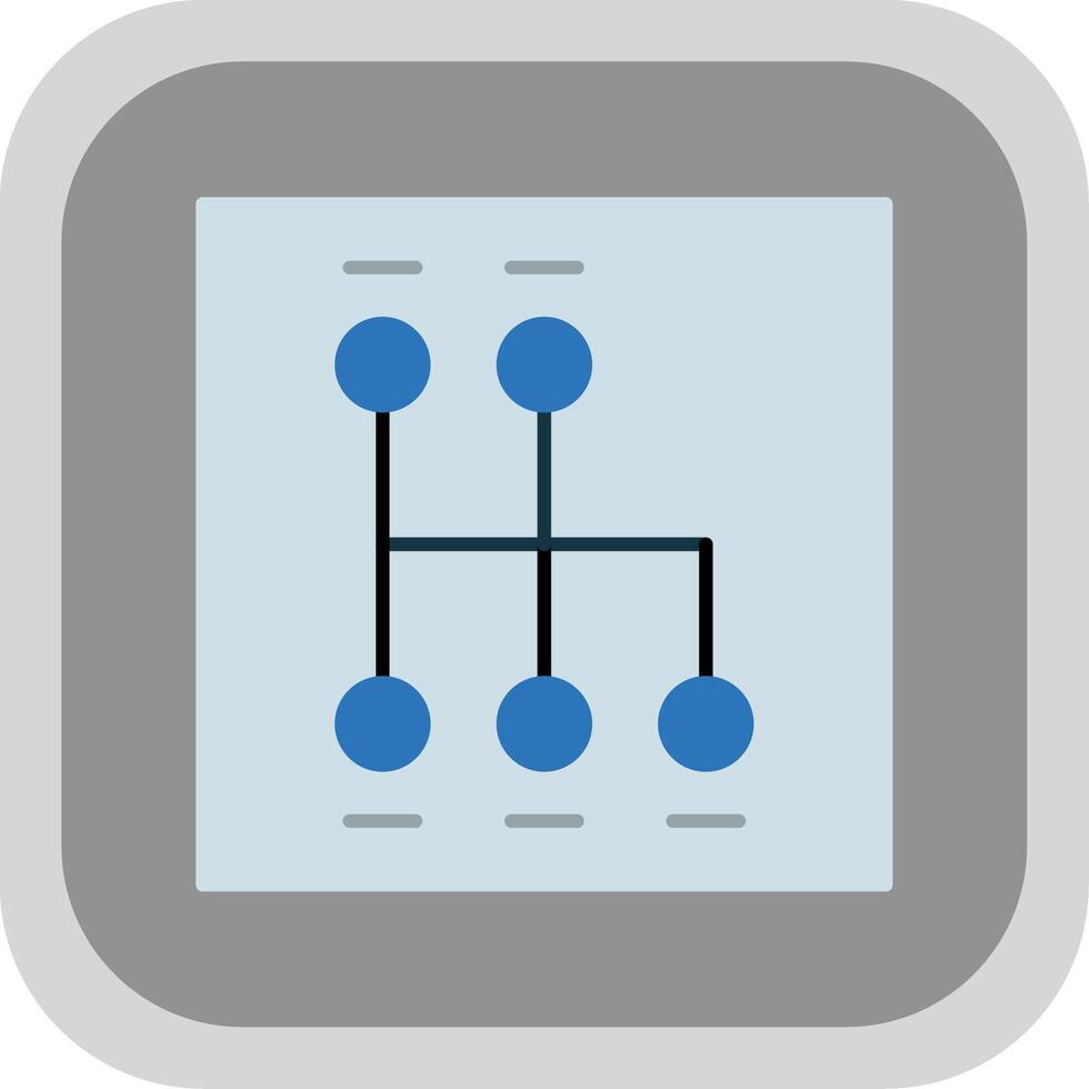 Shift Flat Round Corner Icon vector