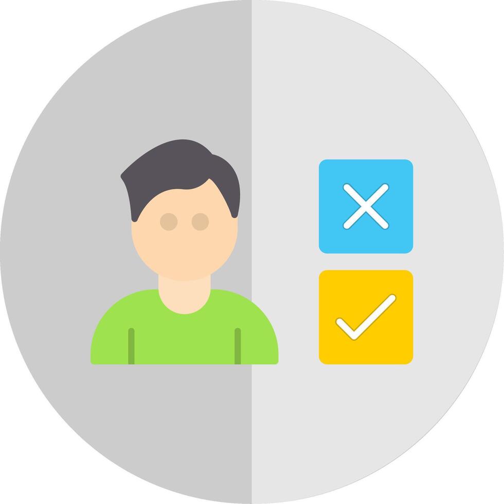 Choice Flat Scale Icon vector