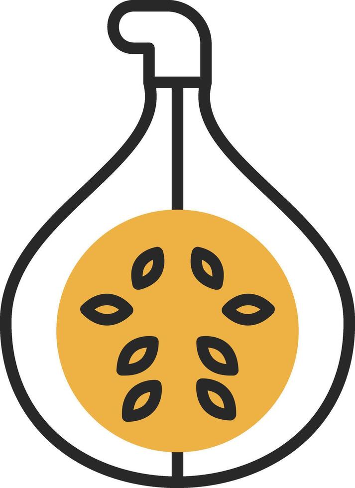 Fig Skined Filled Icon vector