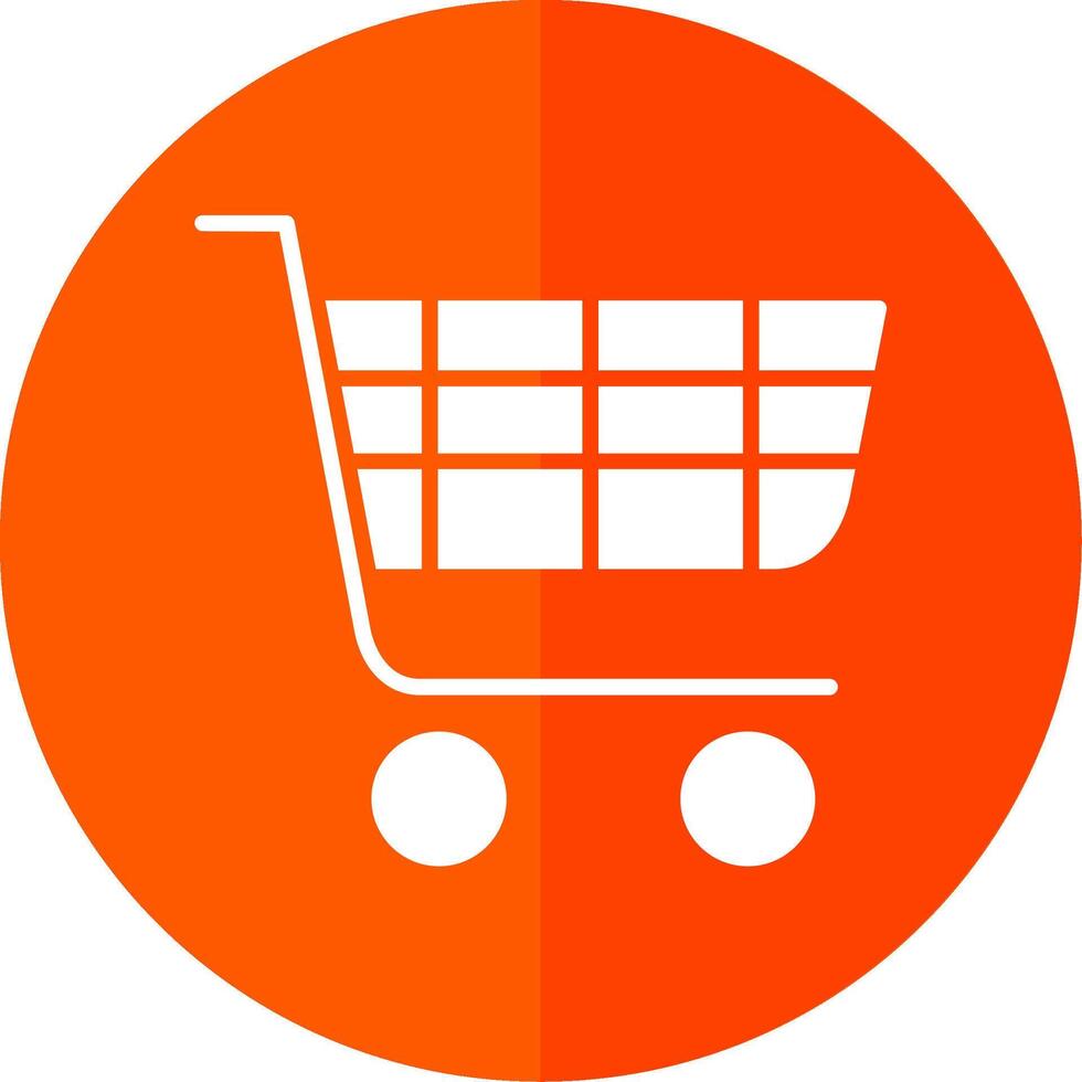Shopping Basket Glyph Red Circle Icon vector