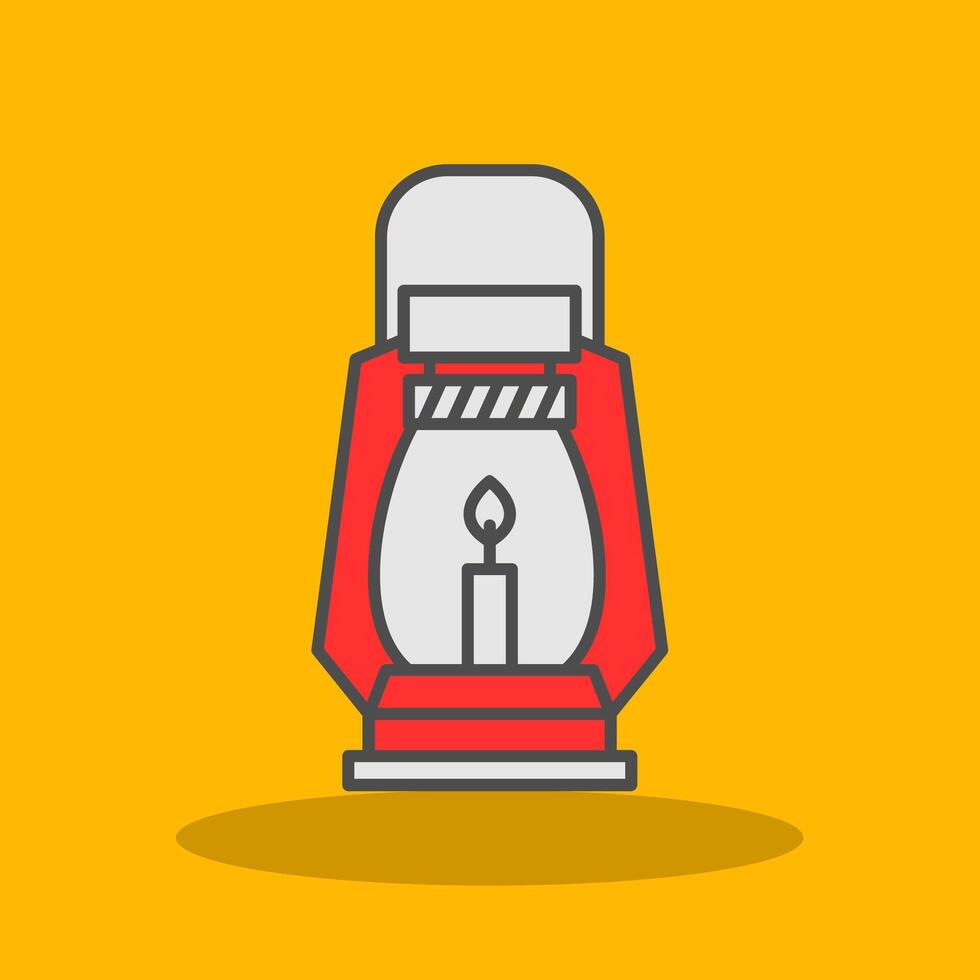 Gas Lamp Filled Shadow Icon vector