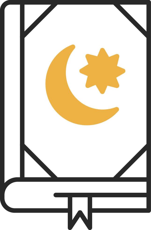 Quran Skined Filled Icon vector