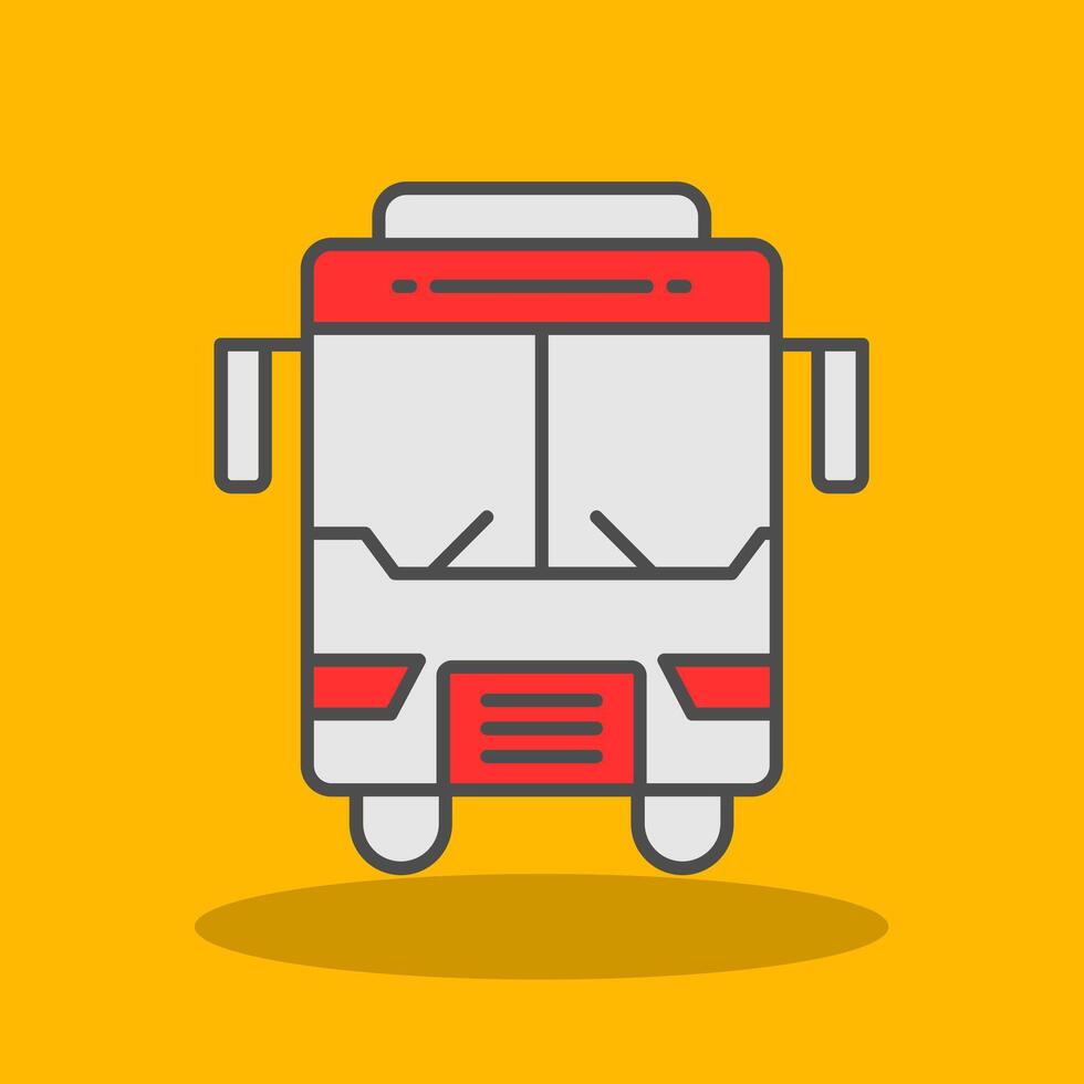 Bus Filled Shadow Icon vector