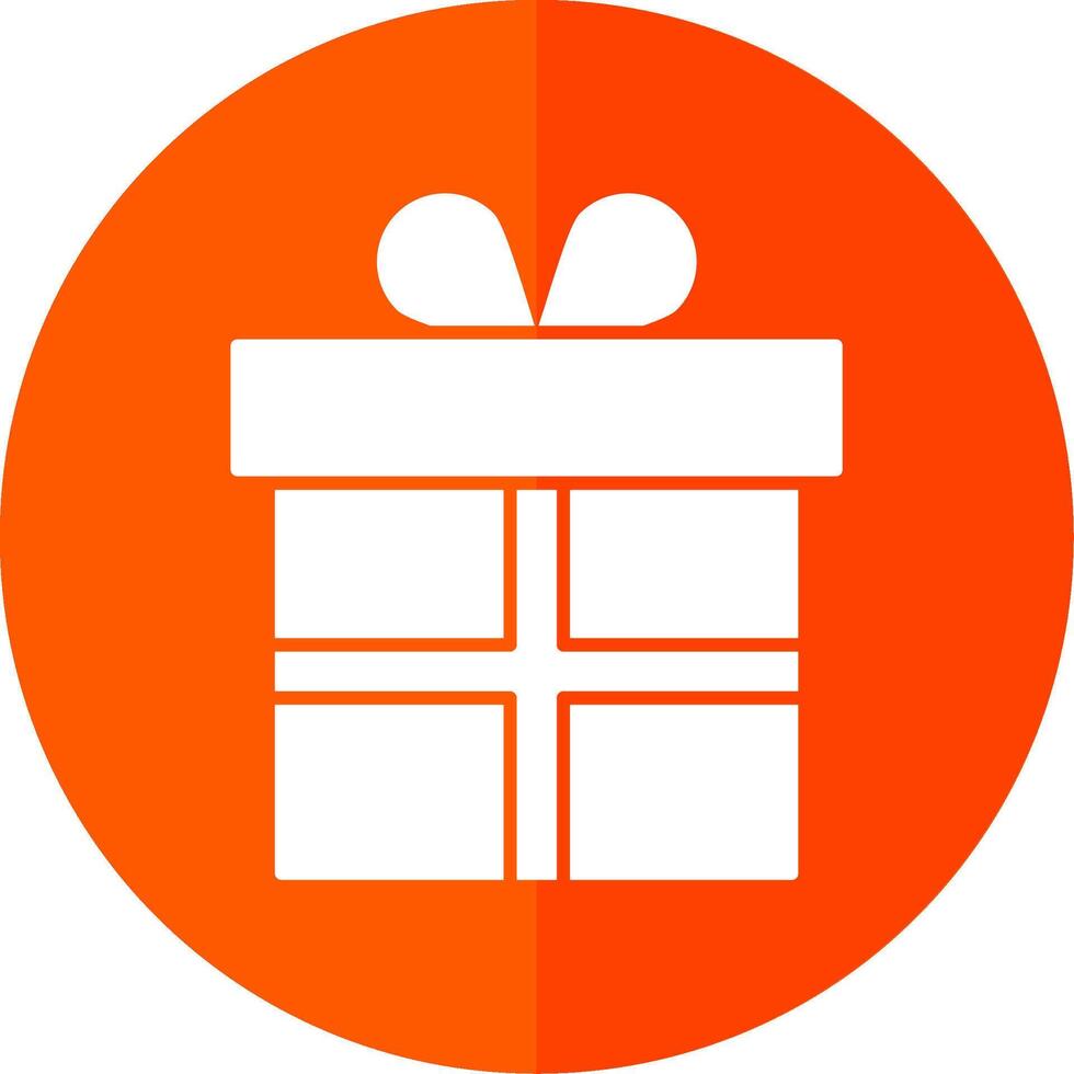 Gift Glyph Red Circle Icon vector