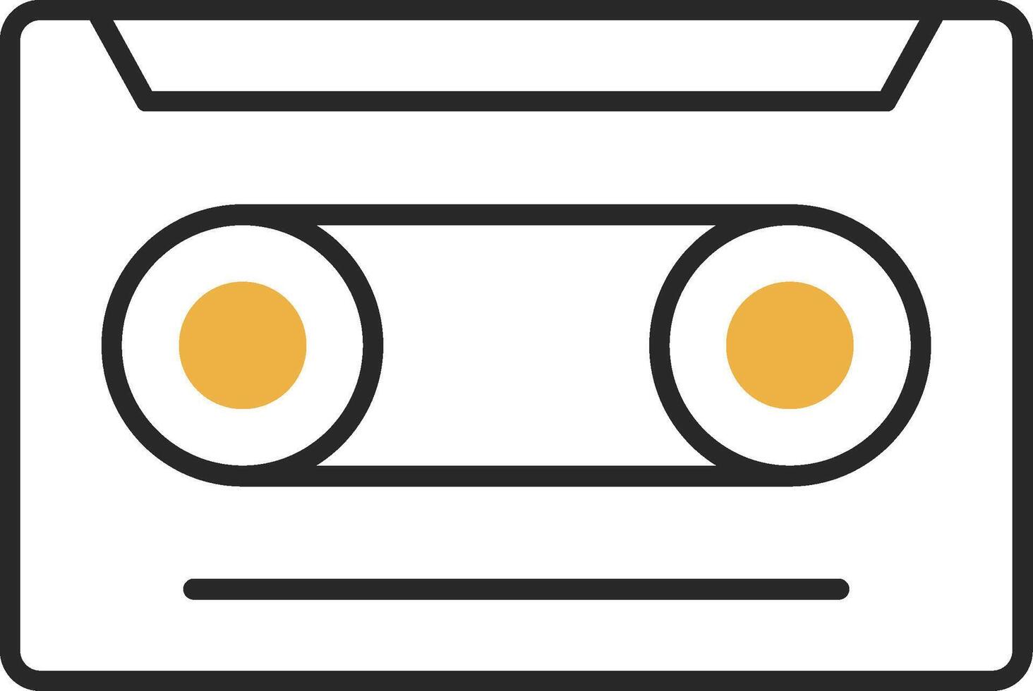 Cassette Skined Filled Icon vector