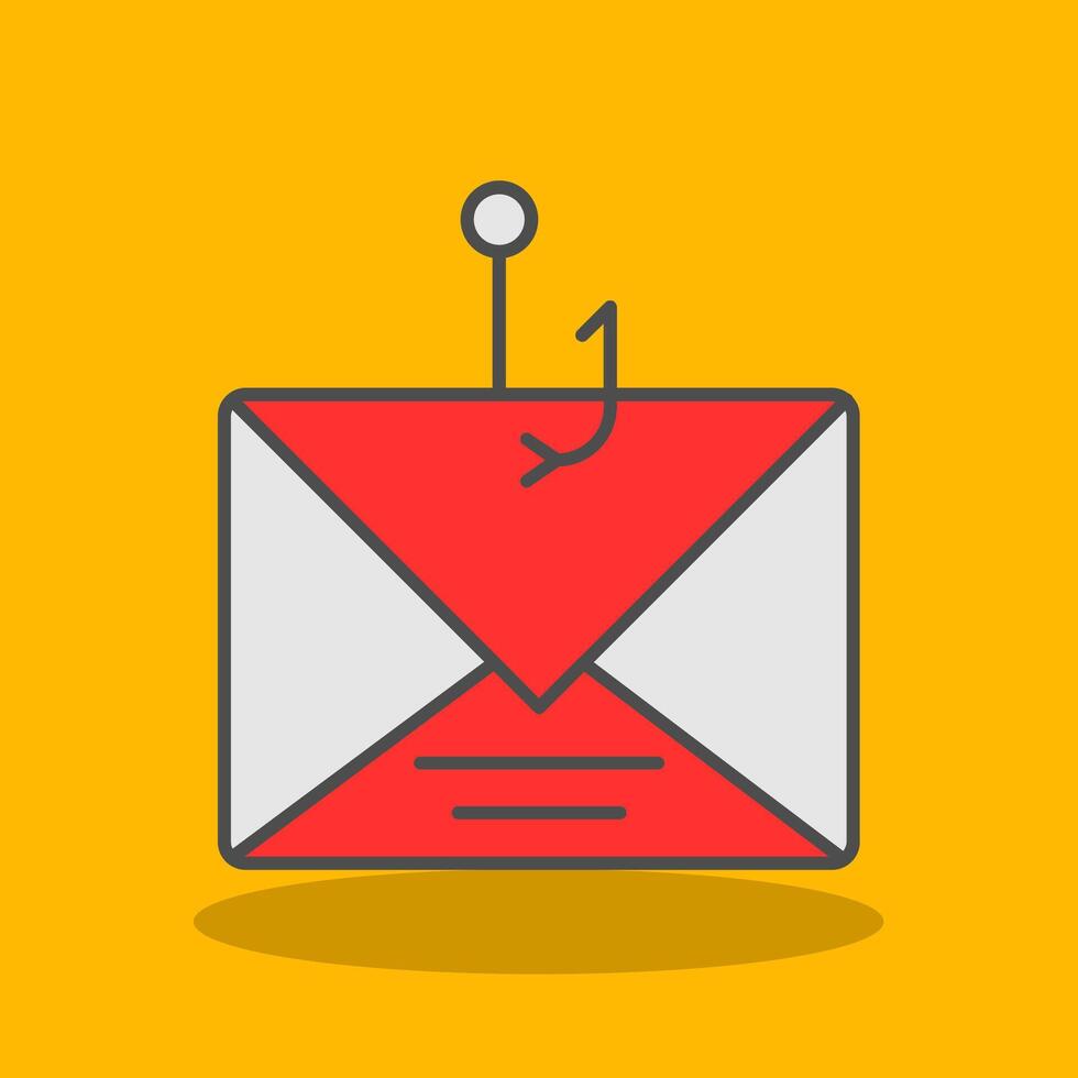 Phishing Filled Shadow Icon vector