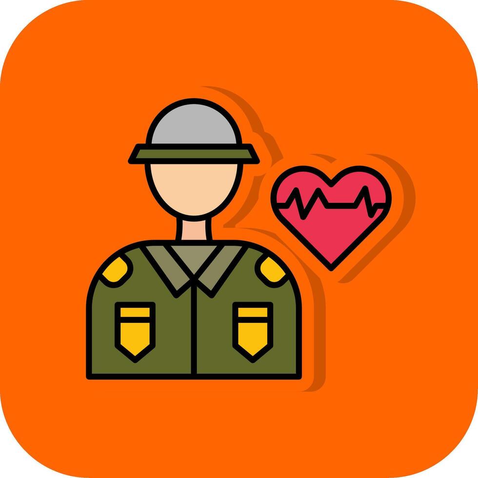 Medic Filled Orange background Icon vector