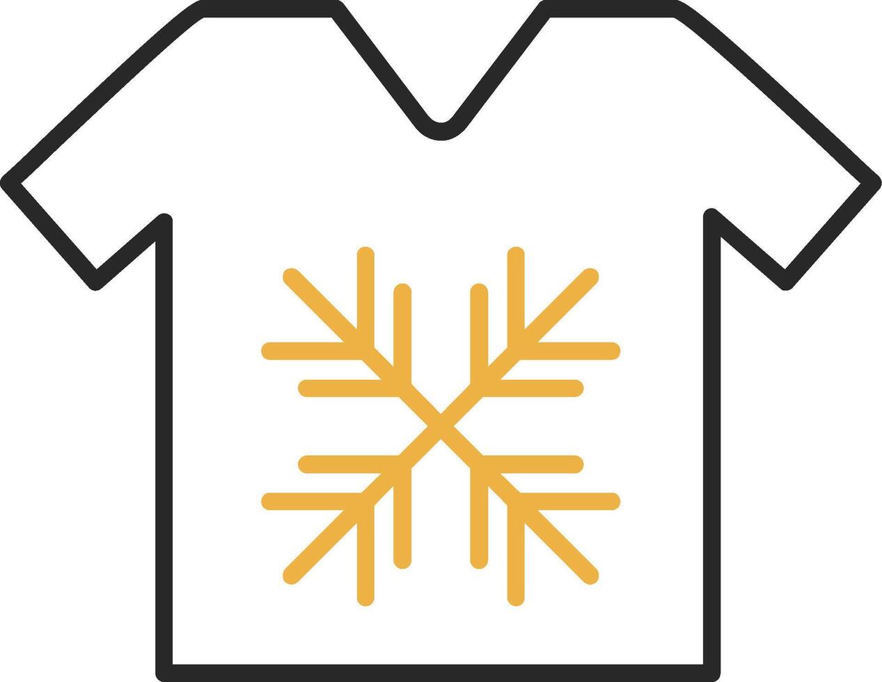 Tshirt Skined Filled Icon vector