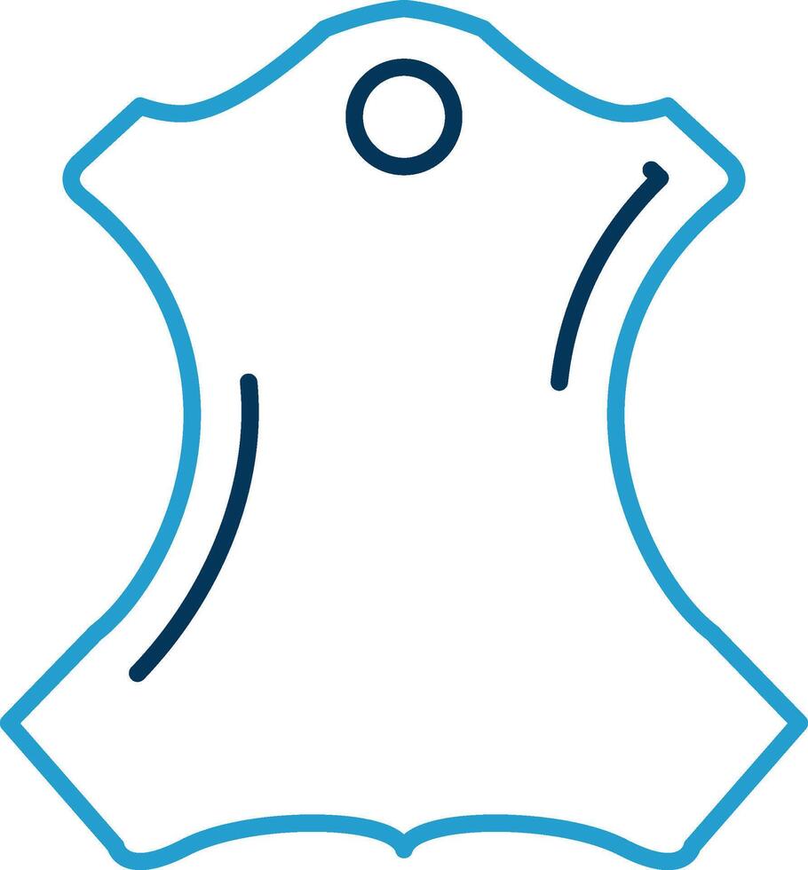 Leather Line Blue Two Color Icon vector