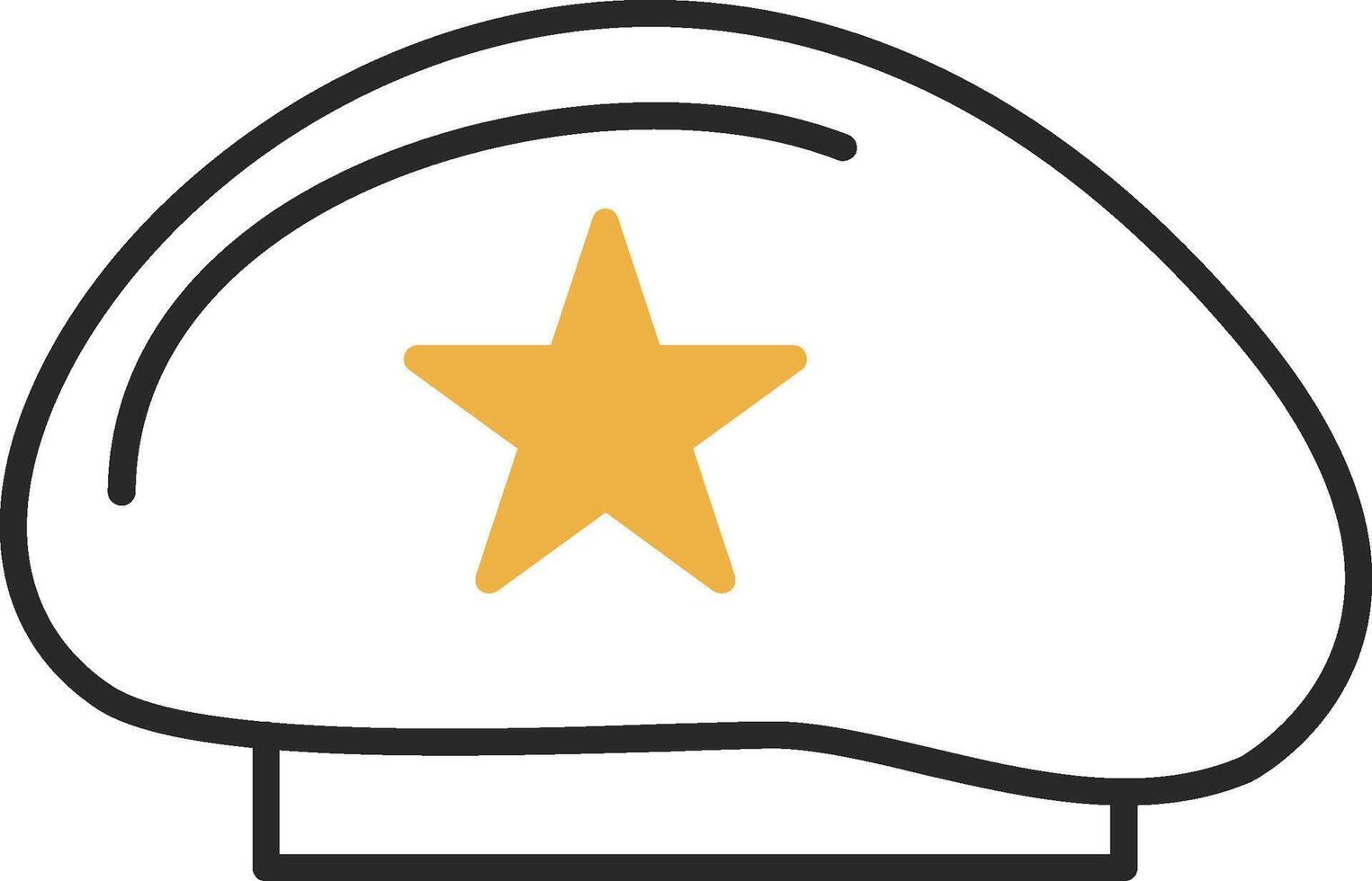 Beret Skined Filled Icon vector