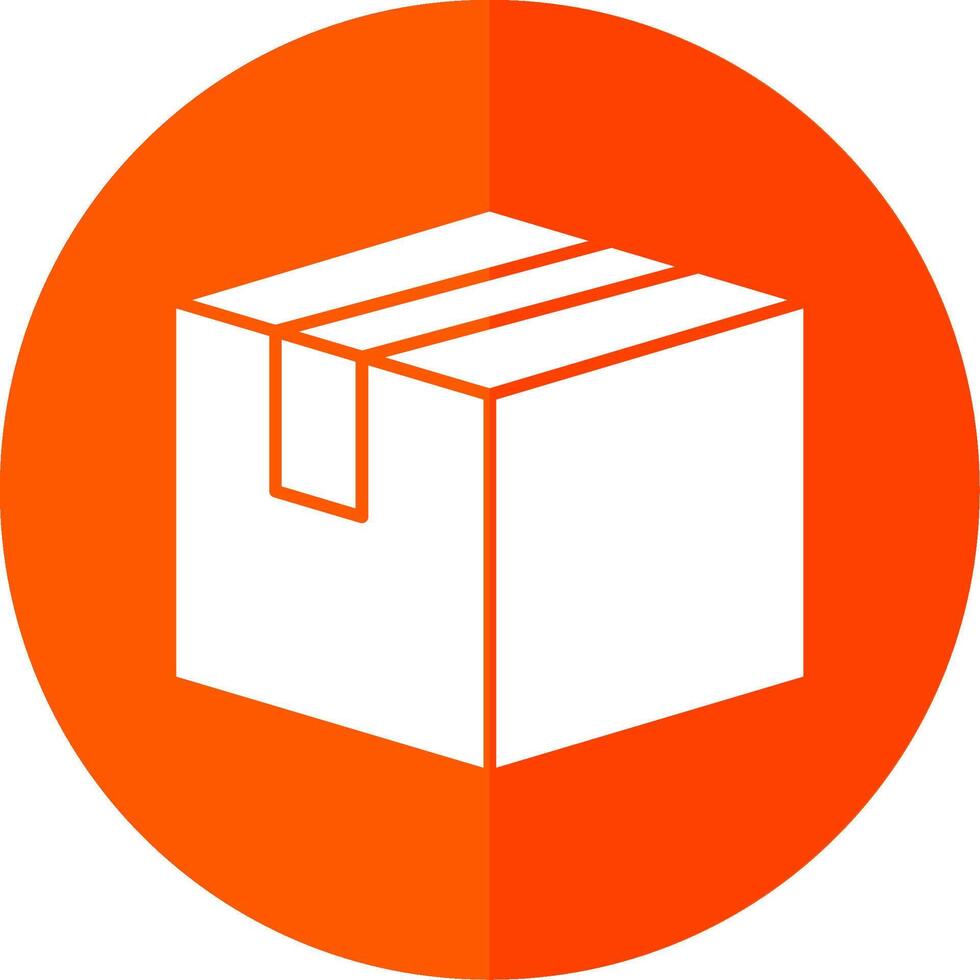 Package Glyph Red Circle Icon vector