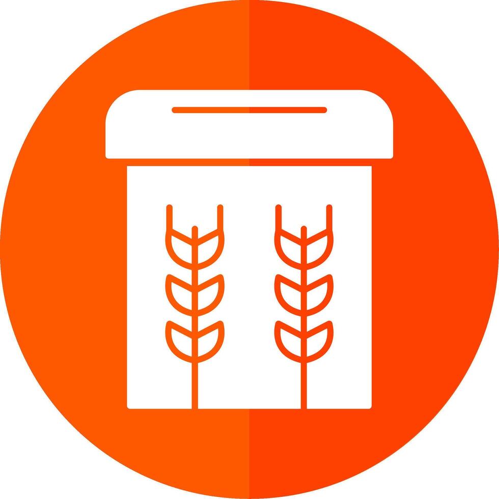 Flour Glyph Red Circle Icon vector