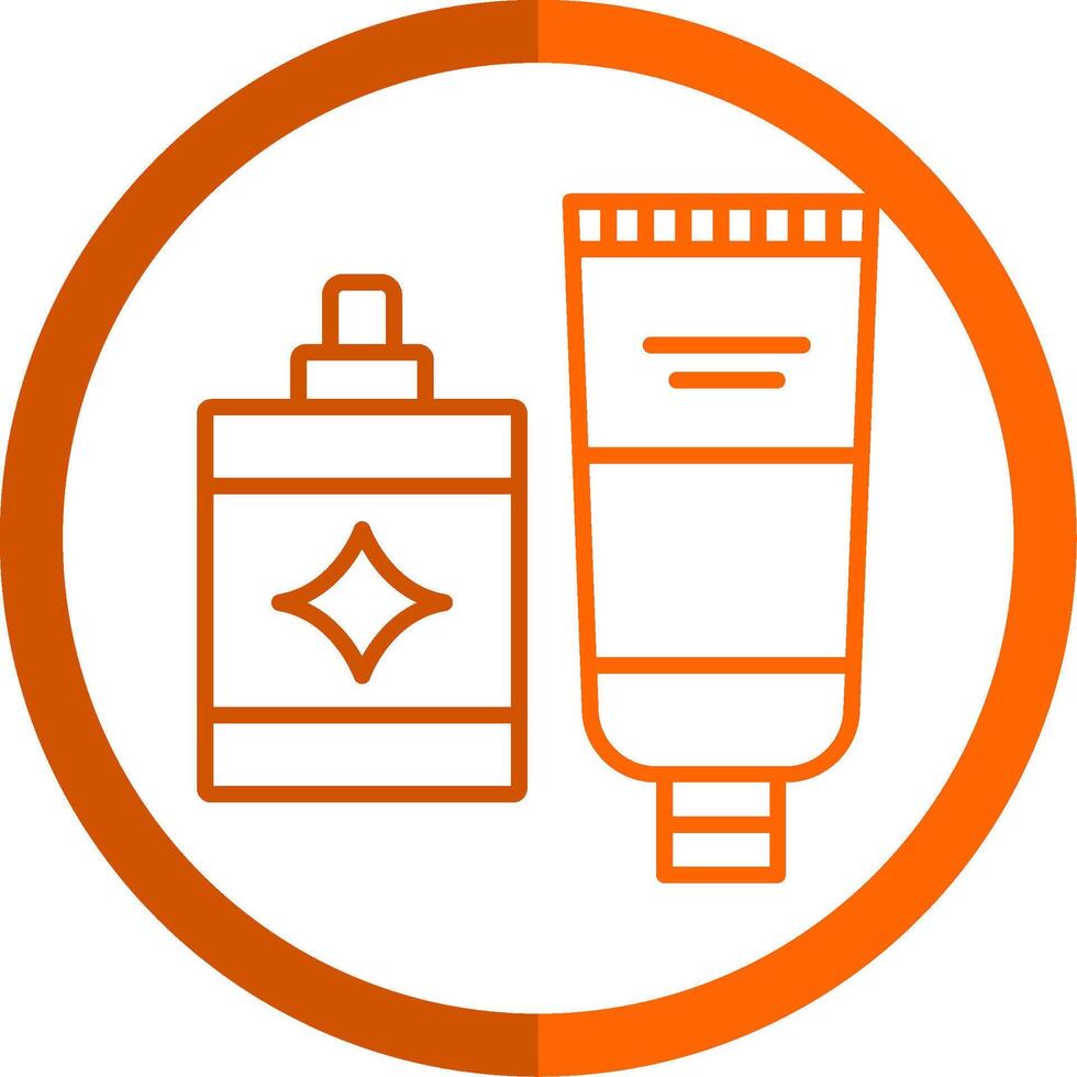 Hygiene Product Line Orange Circle Icon vector