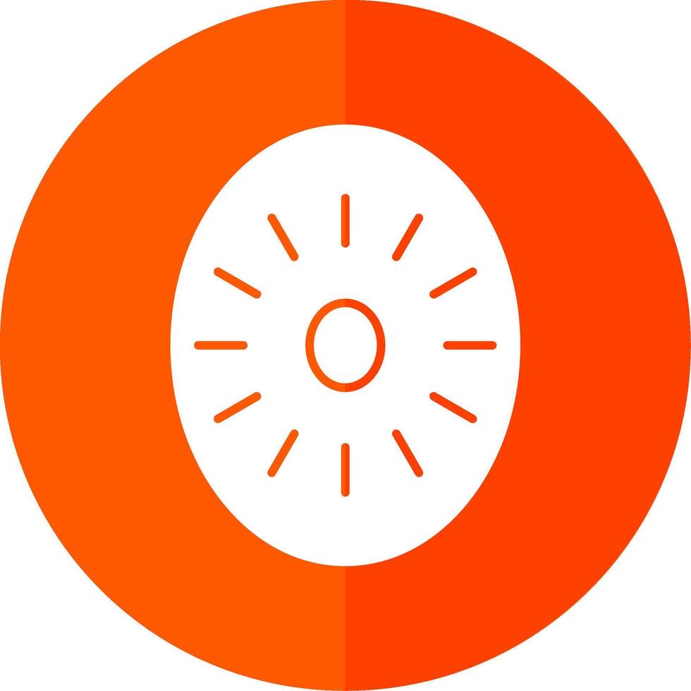 Kiwi Glyph Red Circle Icon vector