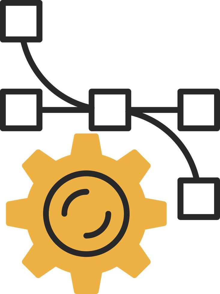 Settings Skined Filled Icon vector