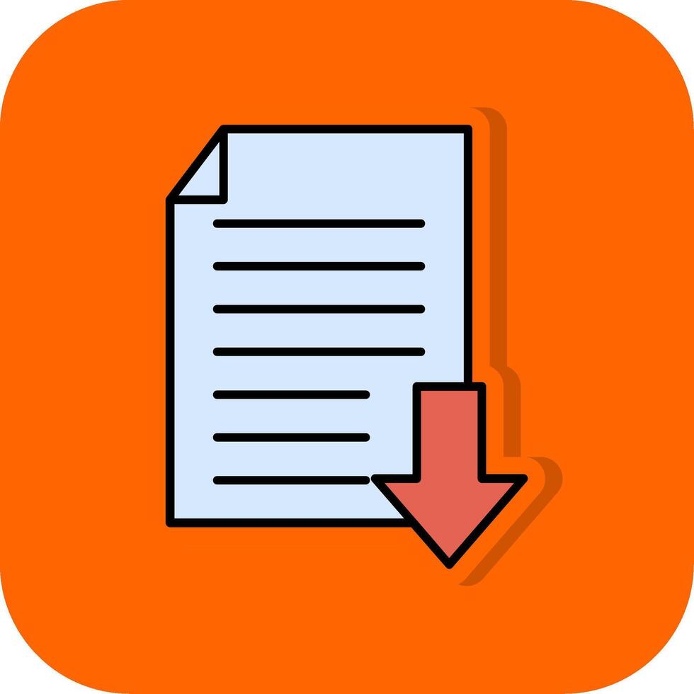Export File Filled Orange background Icon vector