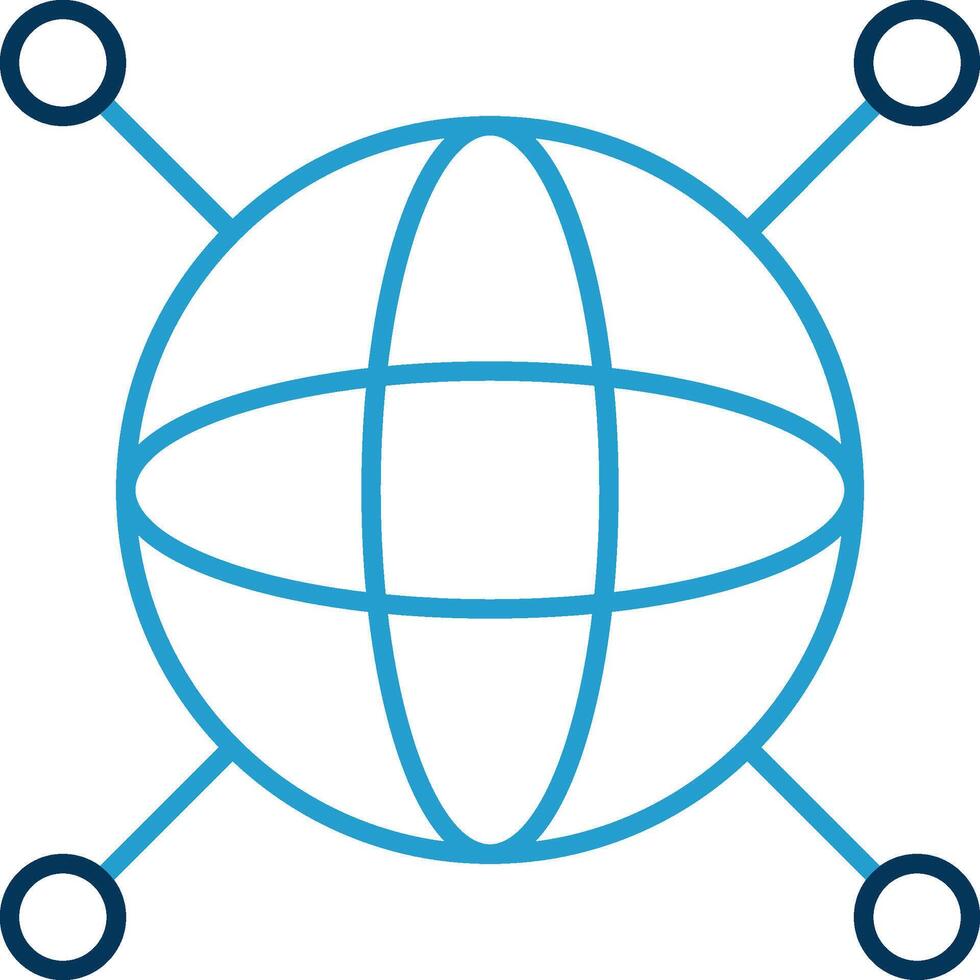 Internet Line Blue Two Color Icon vector