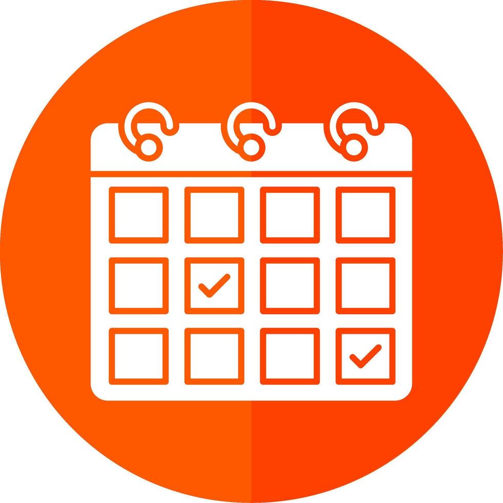 Appointment Request Glyph Red Circle Icon vector