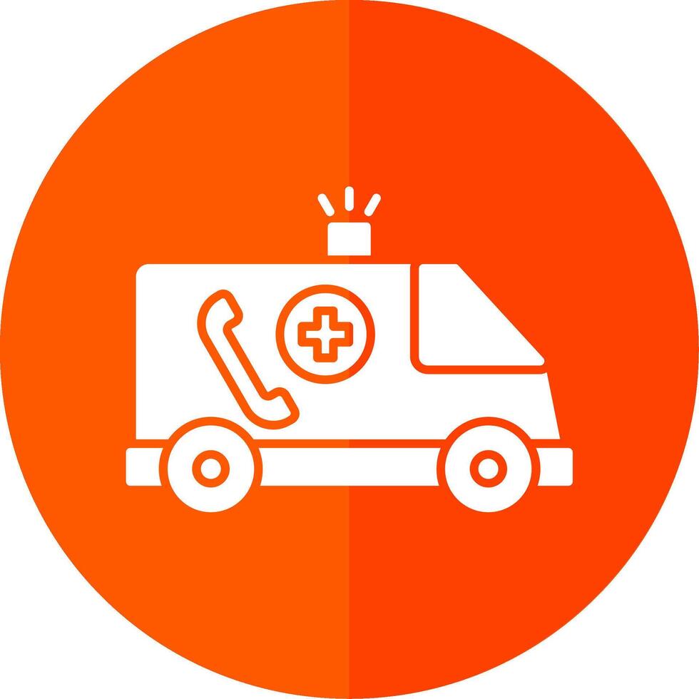 Emergency Glyph Red Circle Icon vector