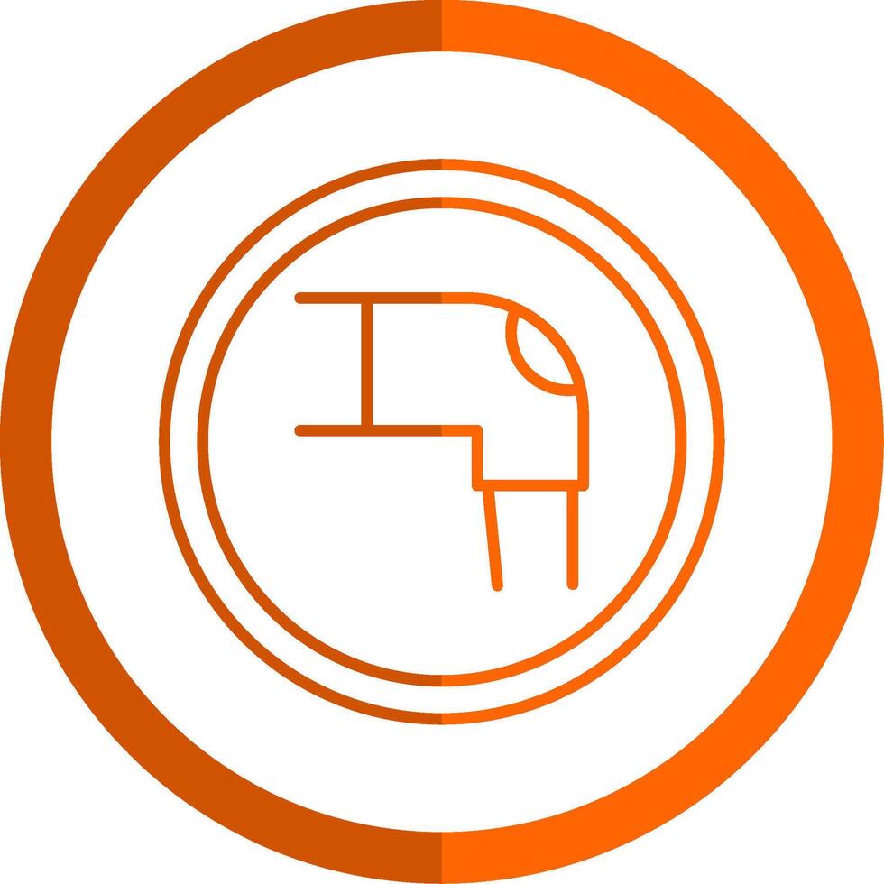 Orthopedics Line Orange Circle Icon vector