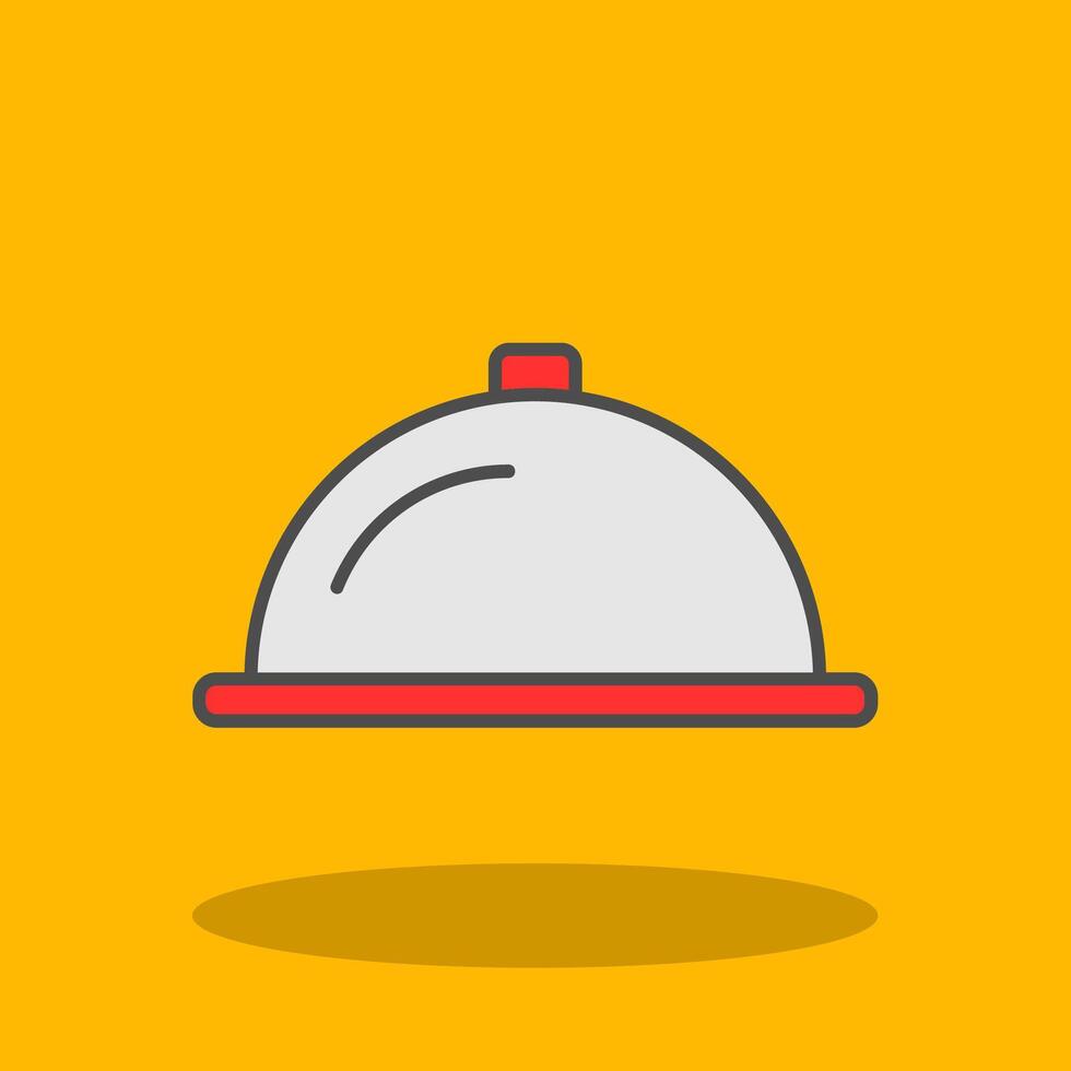 Serving Dish Filled Shadow Icon vector