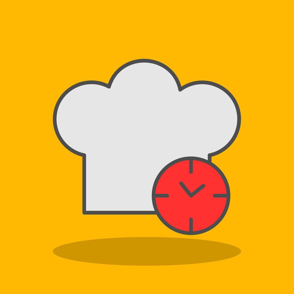 Kitchen Timer Filled Shadow Icon vector