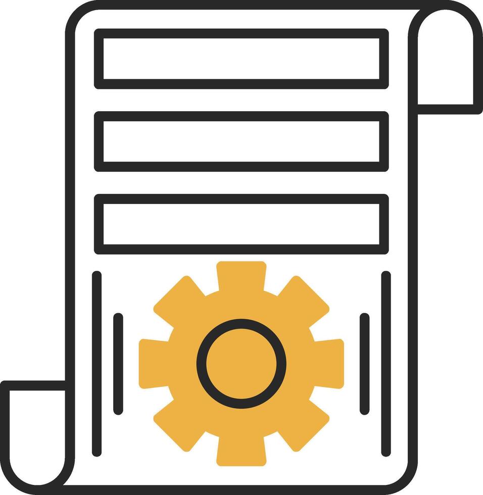 proyecto desollado lleno icono vector