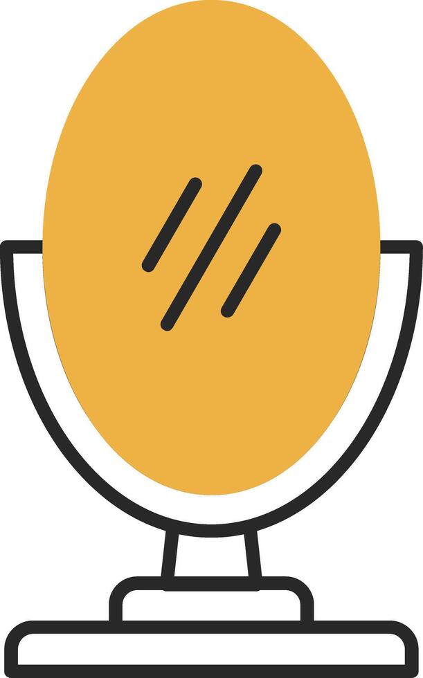 Mirror Skined Filled Icon vector