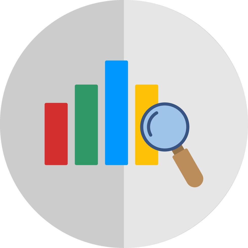 Data Analytics Flat Scale Icon vector