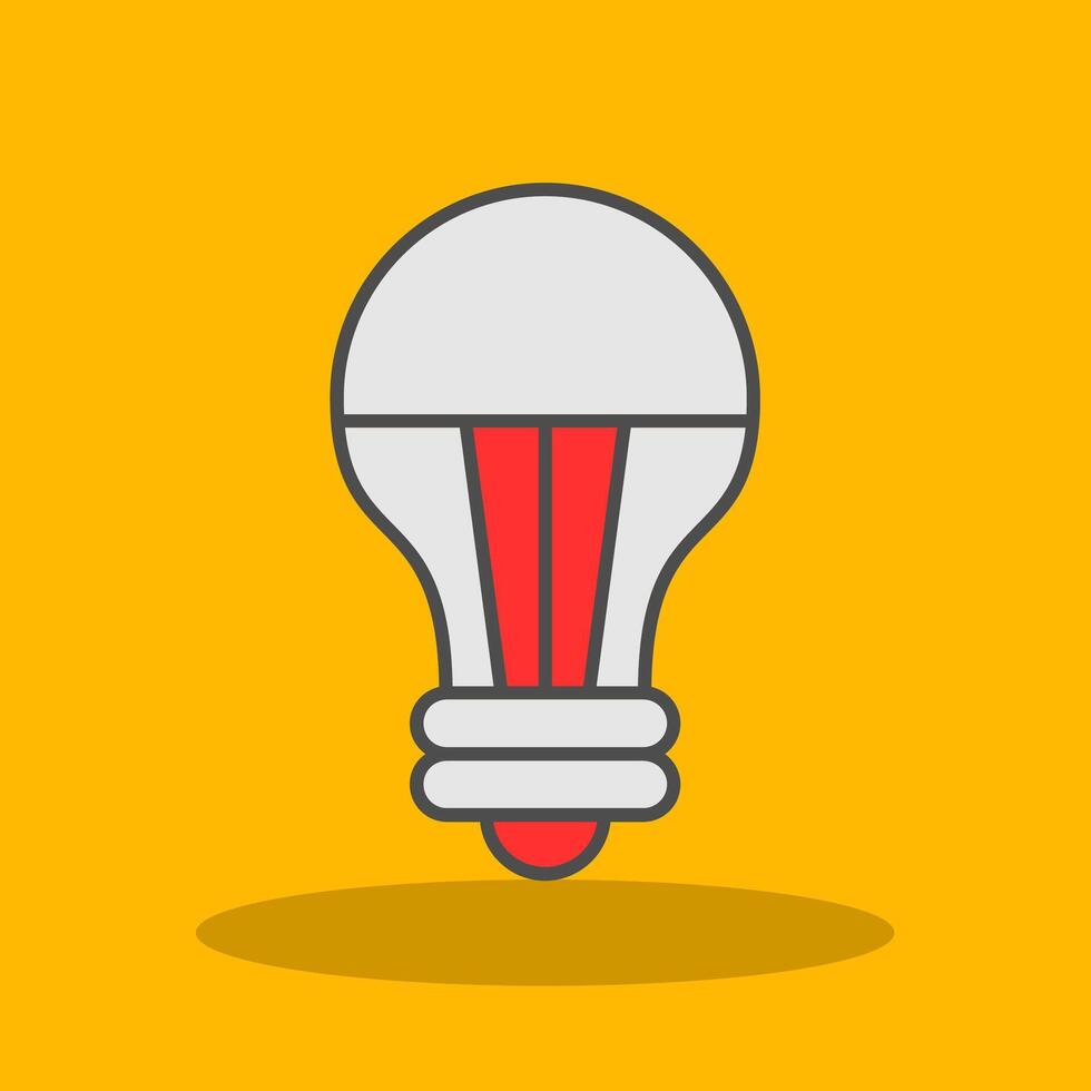Led Light Filled Shadow Icon vector