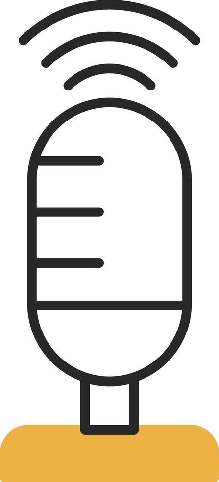 Voice Recording Skined Filled Icon vector