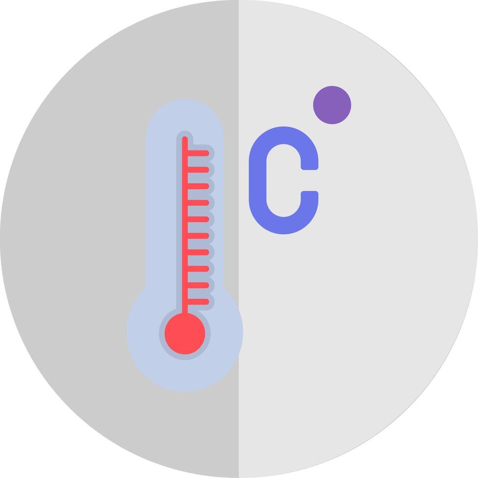 Celsius plano escala icono vector