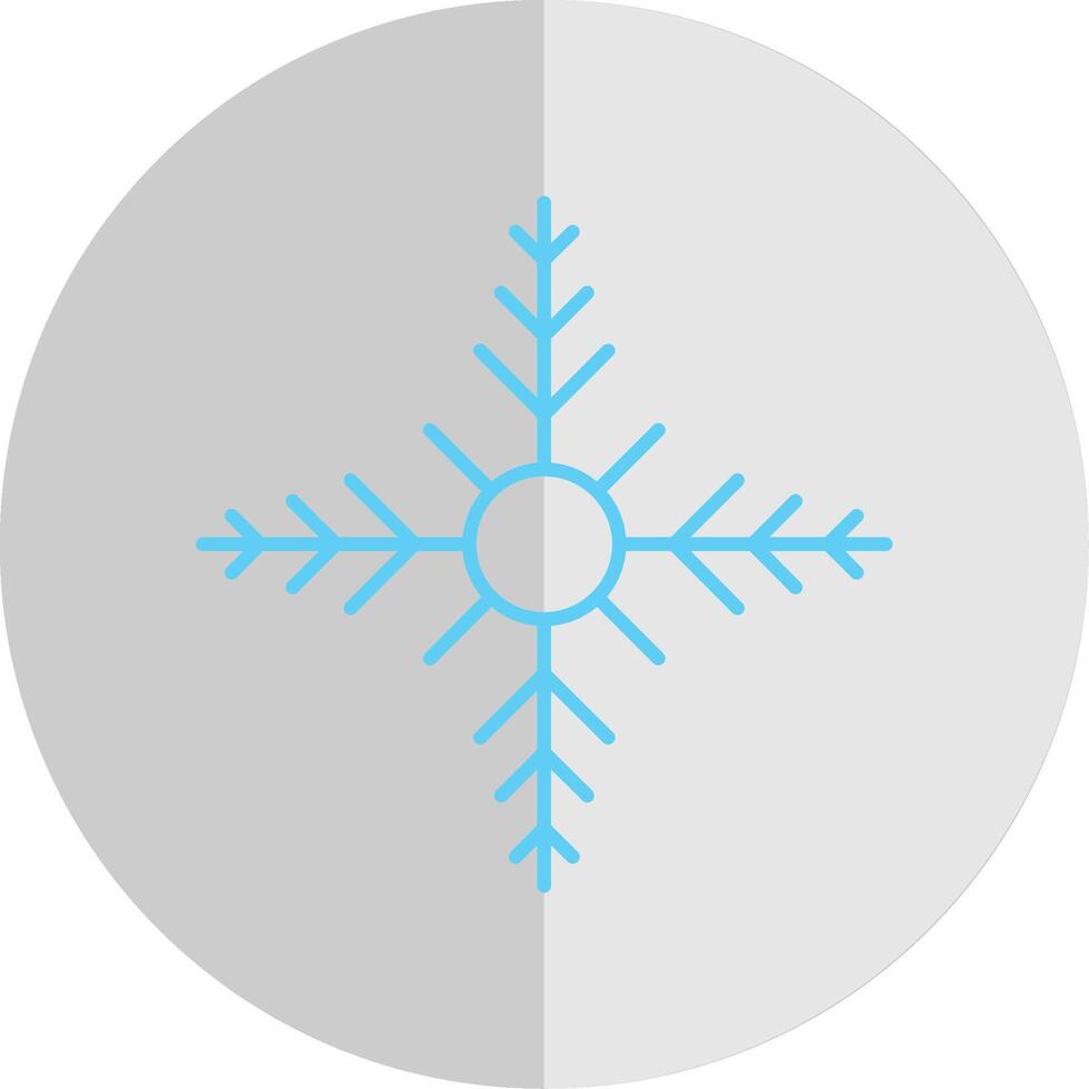 copo de nieve plano escala icono vector