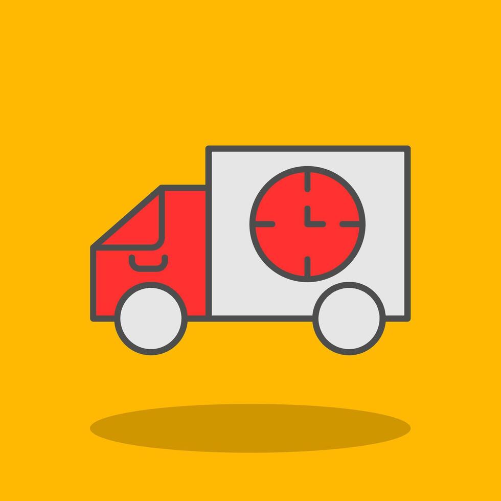 Shipping Time Filled Shadow Icon vector