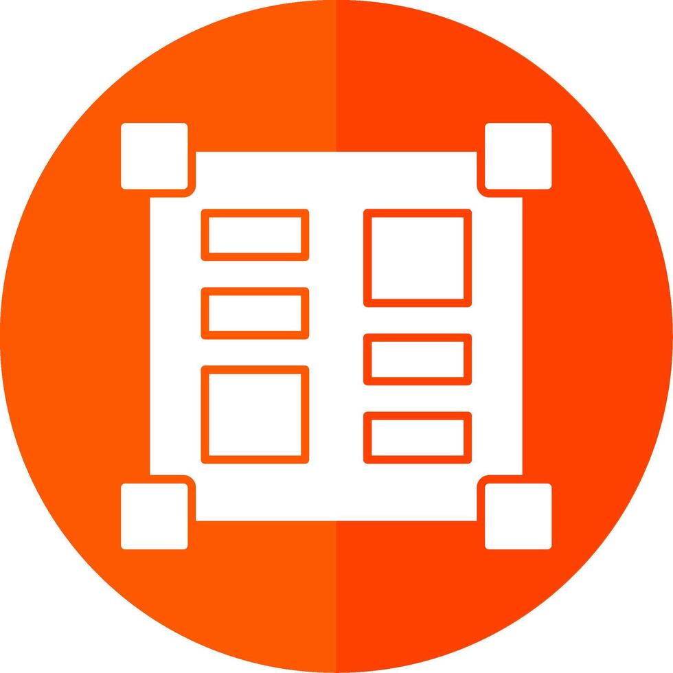 Layout Tools Glyph Red Circle Icon vector